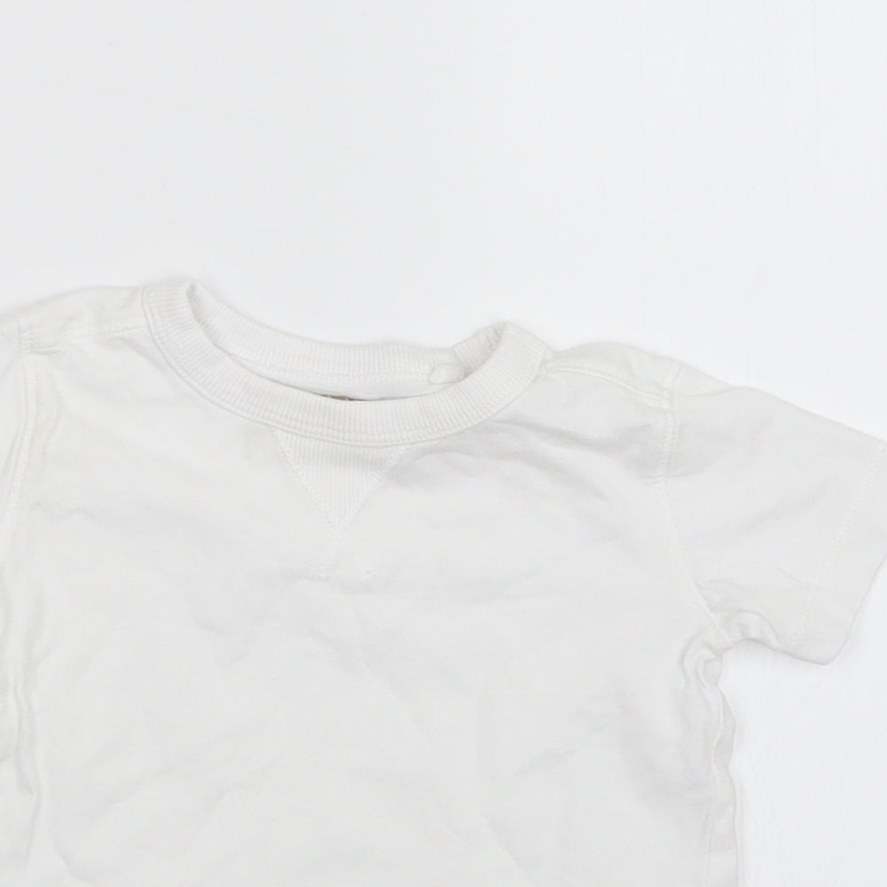 NEXT Baby White Geometric  Babydoll Pyjama Top Size 6-9 Months
