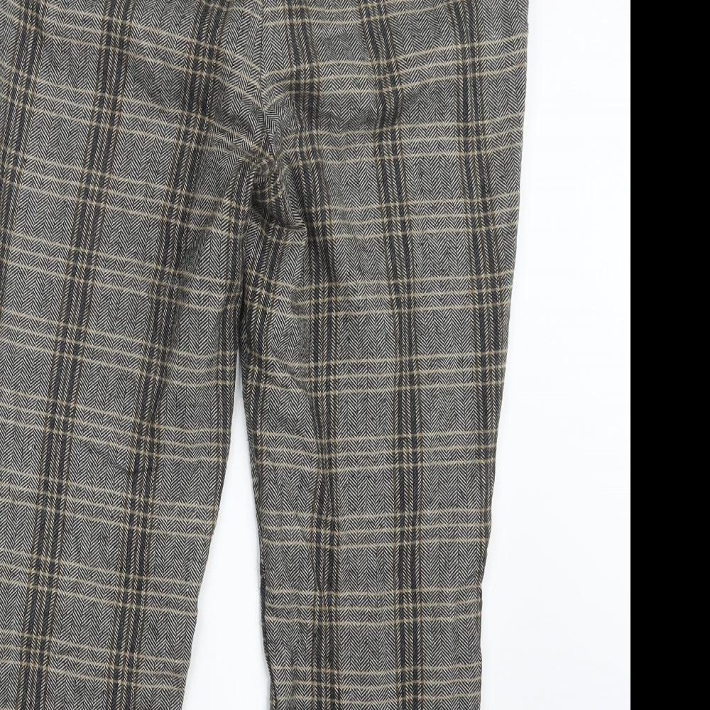 F&F Womens Grey Check  Trousers  Size 14 L26 in