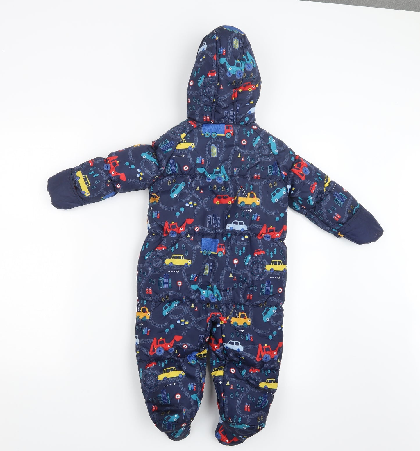 Blue Zoo Boys Blue Geometric  Coverall Outfit/Set Size 9-12 Months