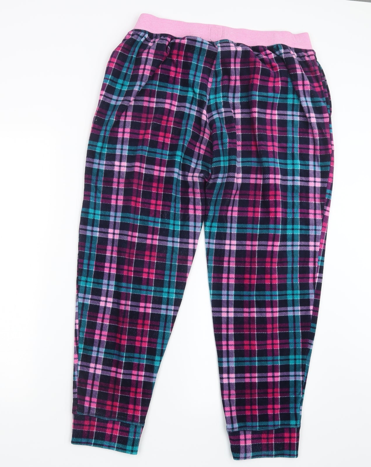 Jane and Bleecker Womens Pink Check  Capri Pyjama Pants Size M
