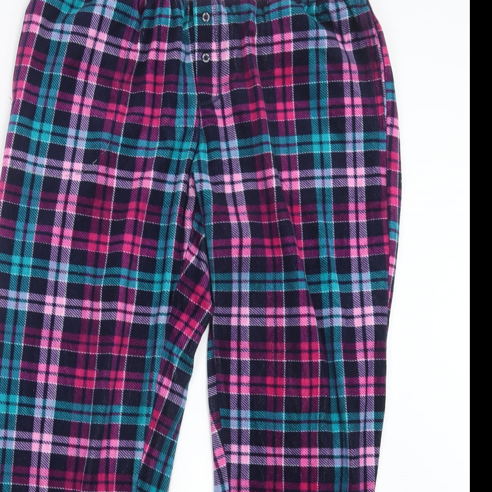 Jane and Bleecker Womens Pink Check  Capri Pyjama Pants Size M