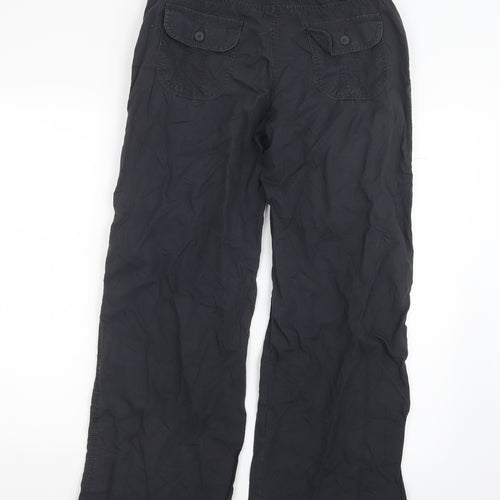 Marks and Spencer Womens Grey   Cargo Trousers Size 12 L27 in