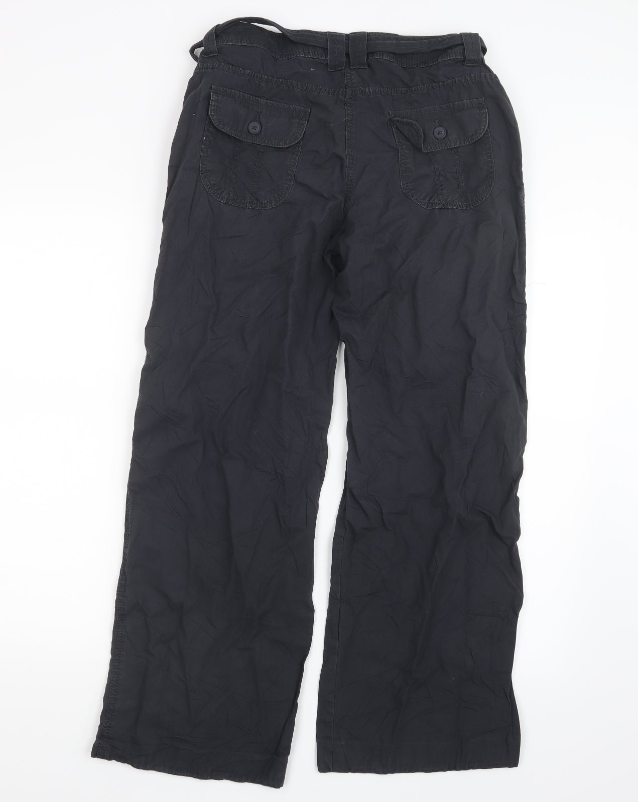 Marks and Spencer Womens Grey   Cargo Trousers Size 12 L27 in