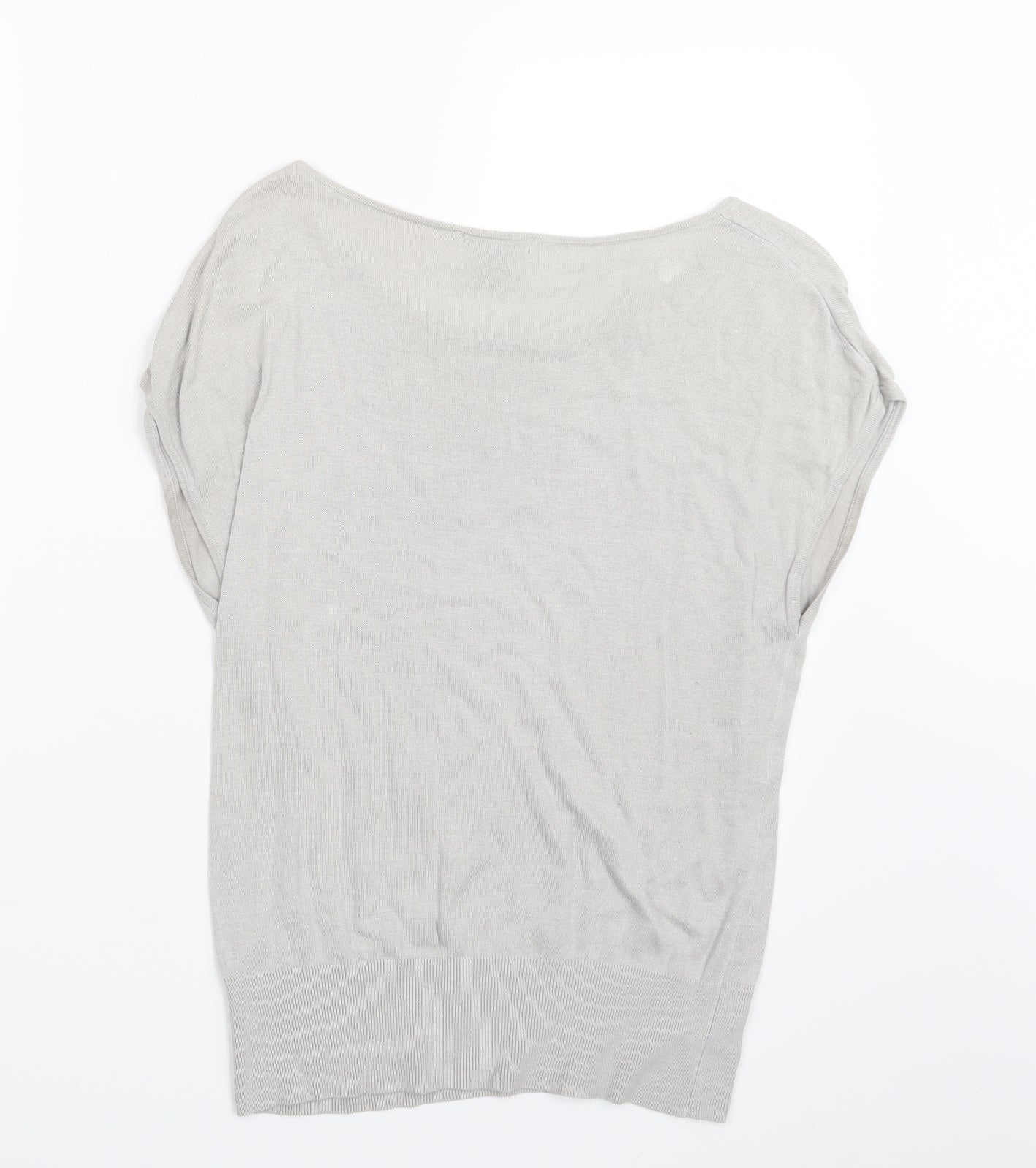 H&M Womens Grey  Knit Basic T-Shirt Size S