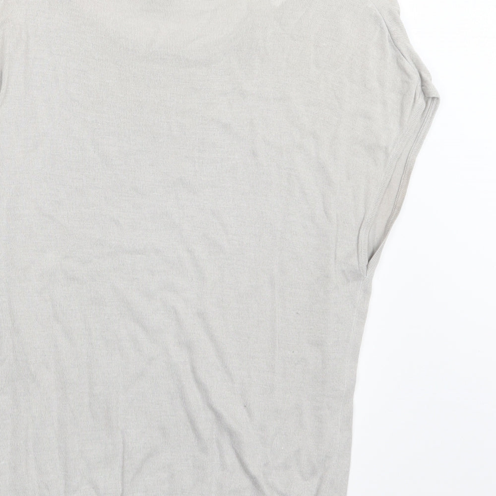 H&M Womens Grey  Knit Basic T-Shirt Size S
