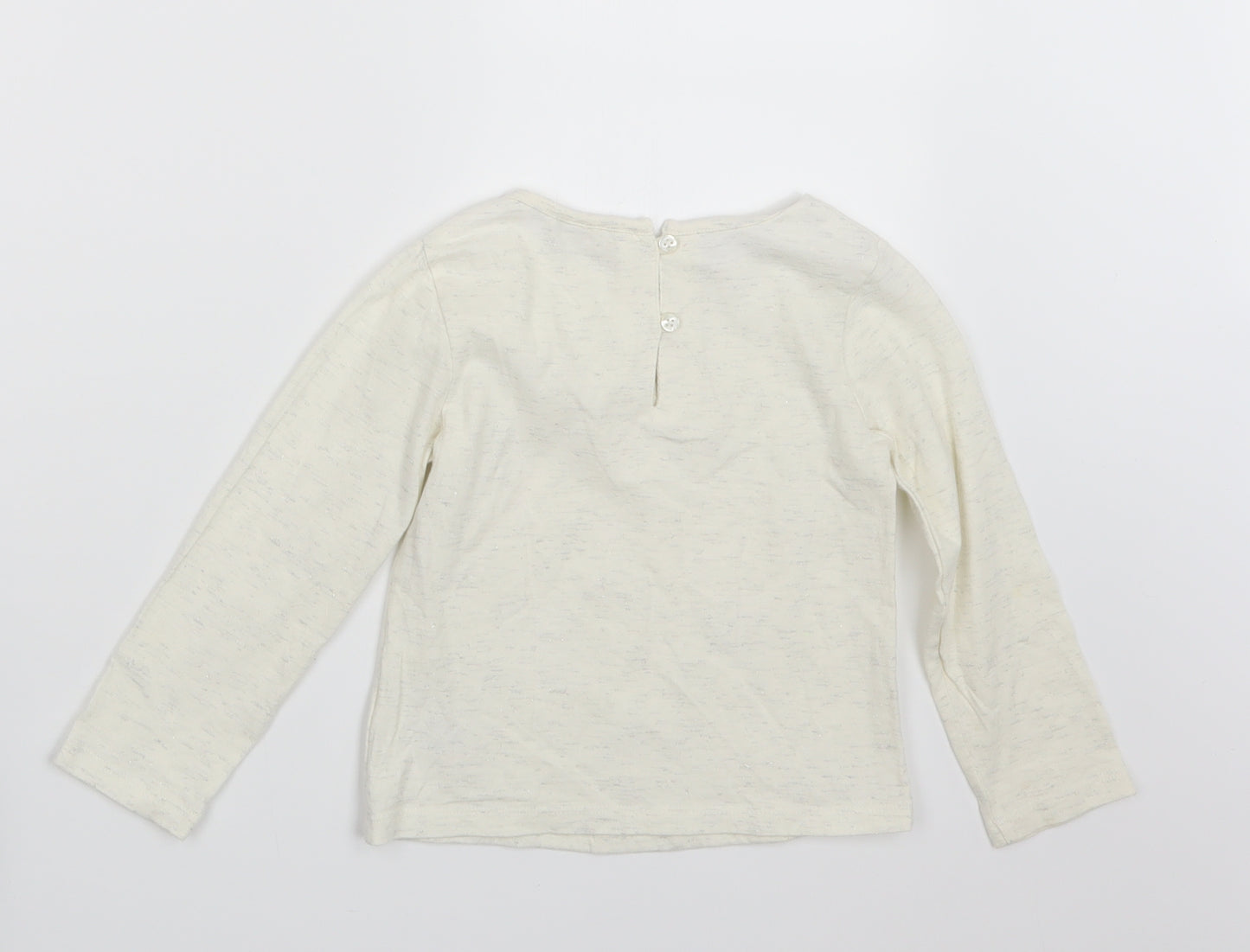 NEXT Girls Ivory   Basic T-Shirt Size 2-3 Years