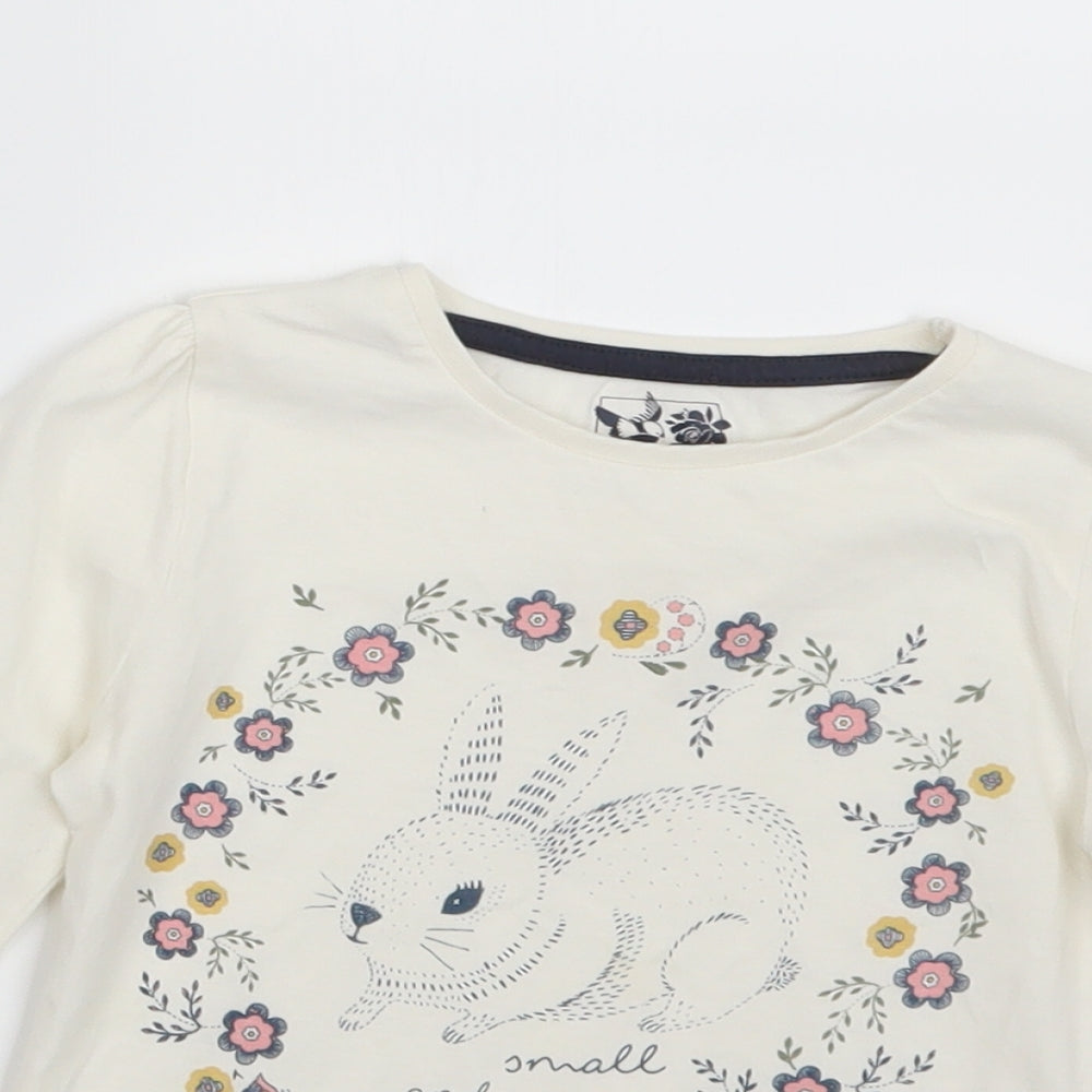 F&F Girls Ivory   Basic T-Shirt Size 2-3 Years