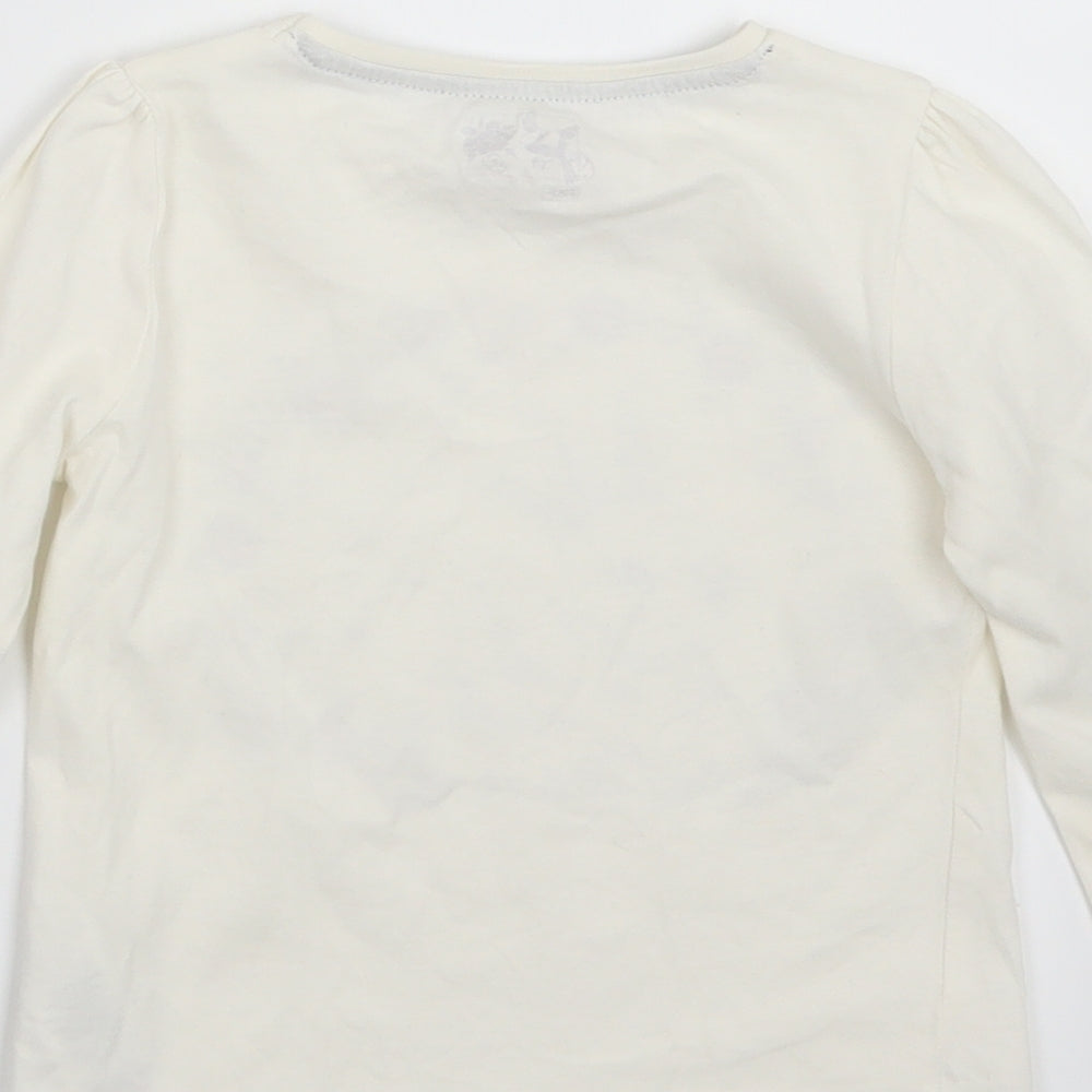 F&F Girls Ivory   Basic T-Shirt Size 2-3 Years