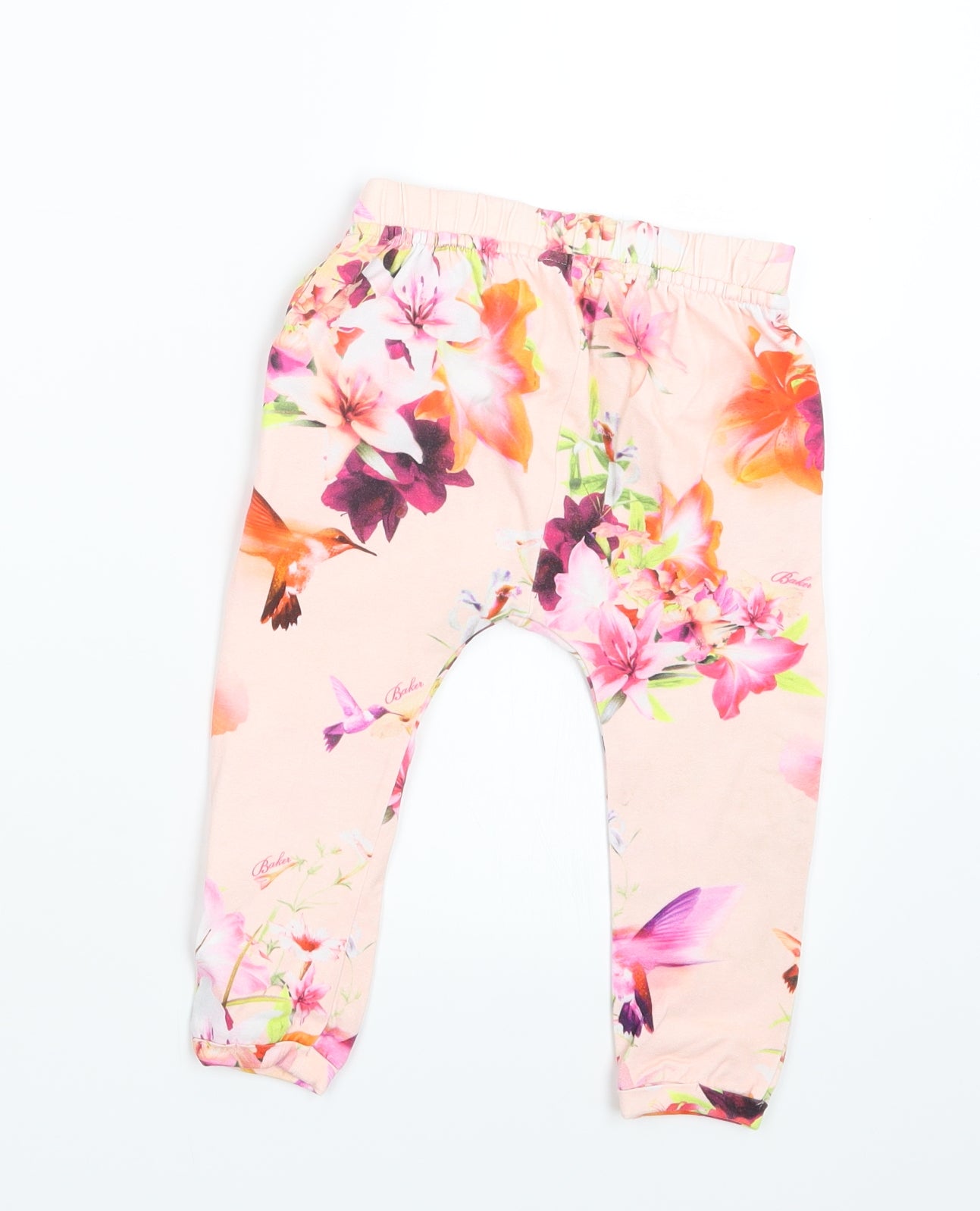 Ted Baker Girls Pink Floral  Jogger Trousers Size 2-3 Years