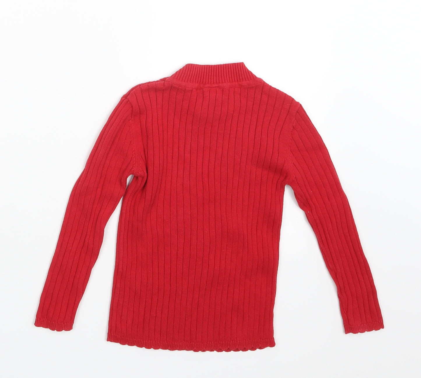 TU Girls Red  Knit Pullover Jumper Size 2-3 Years