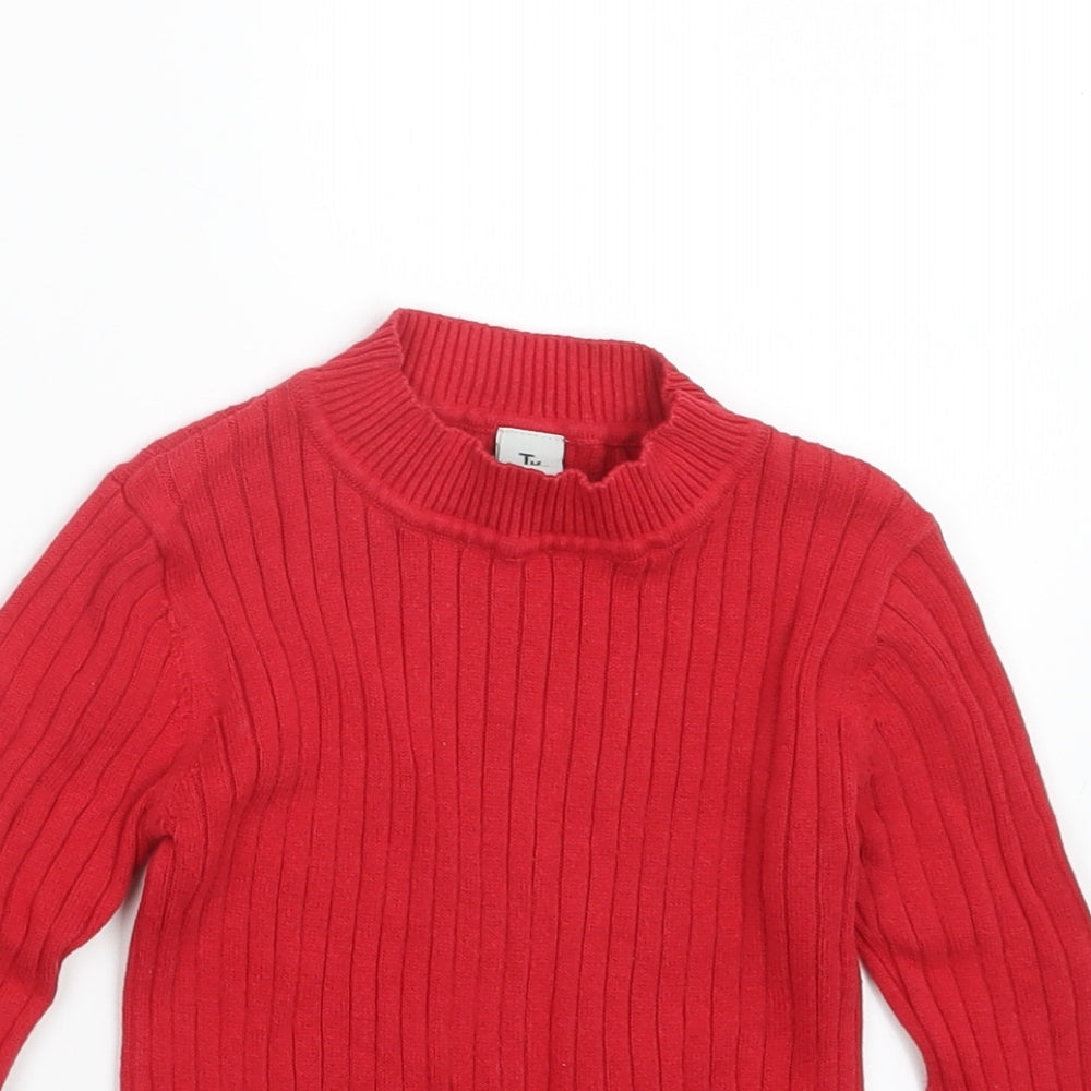 TU Girls Red  Knit Pullover Jumper Size 2-3 Years
