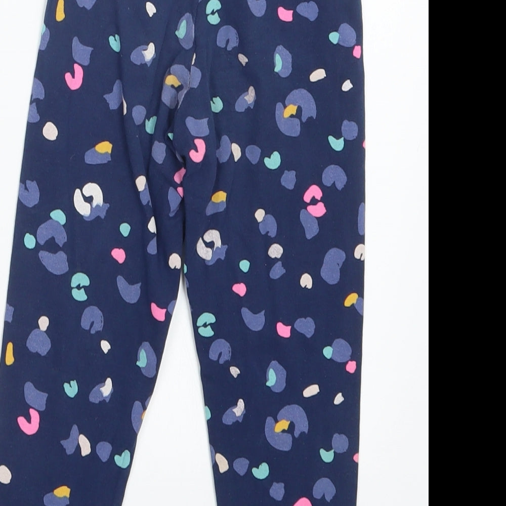 Marks and Spencer Girls Blue Geometric  Carrot Trousers Size 2-3 Years