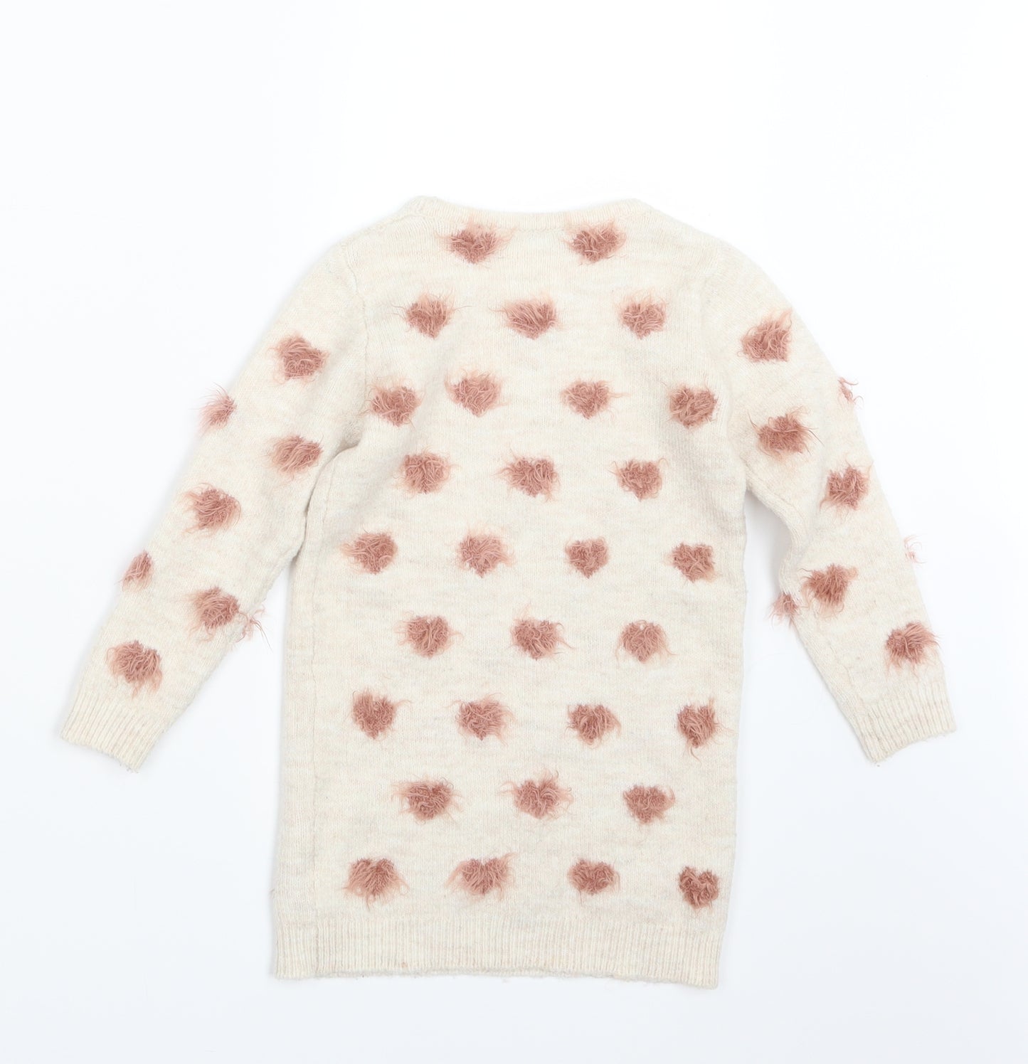 George Girls Beige  Knit Pullover Jumper Size 2-3 Years