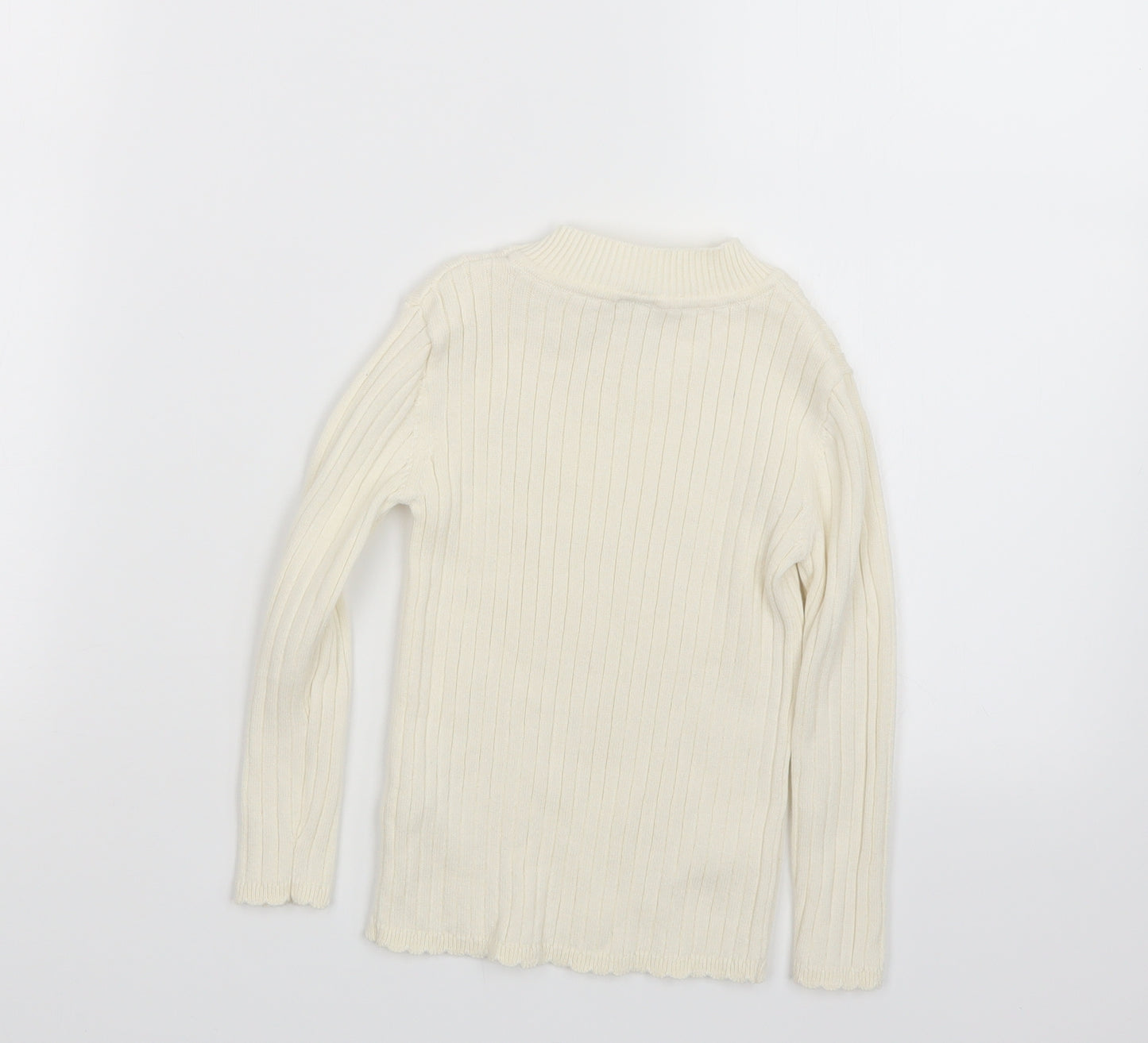 TU Girls Ivory  Knit Pullover Jumper Size 2-3 Years
