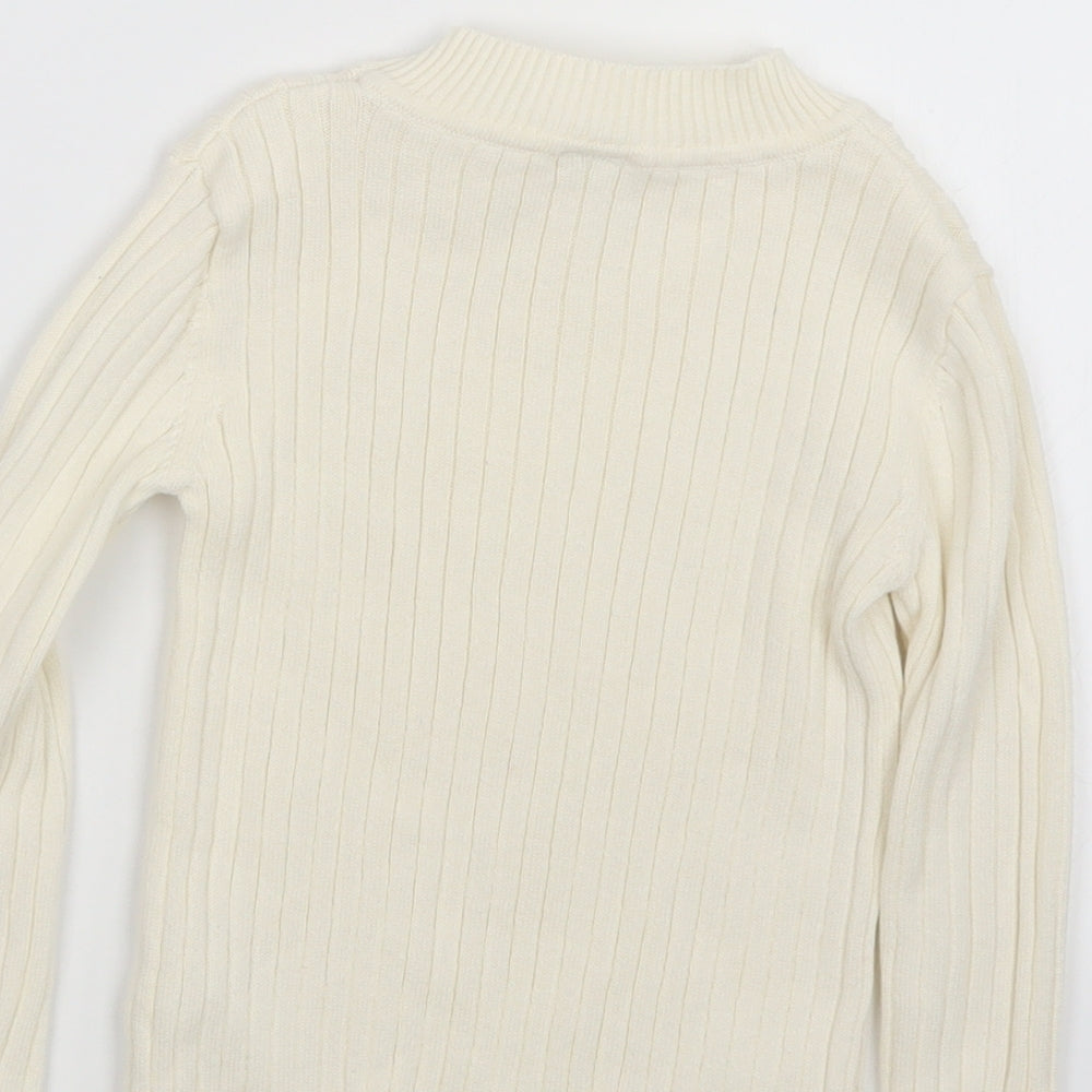 TU Girls Ivory  Knit Pullover Jumper Size 2-3 Years