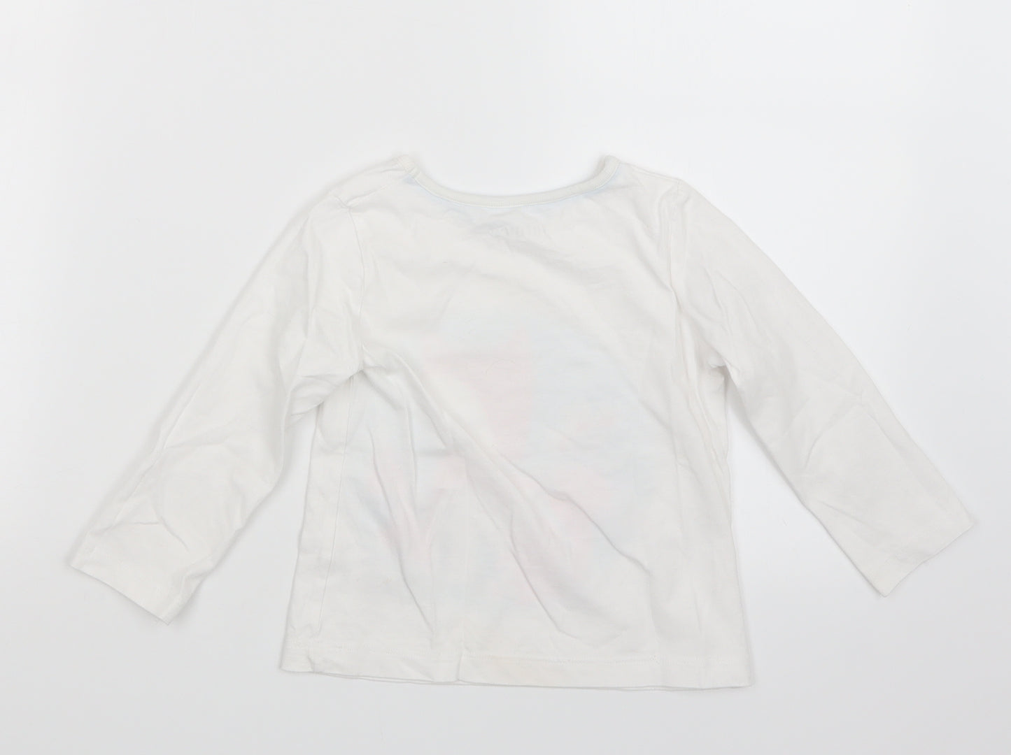 Nutmeg Girls White   Basic T-Shirt Size 2-3 Years