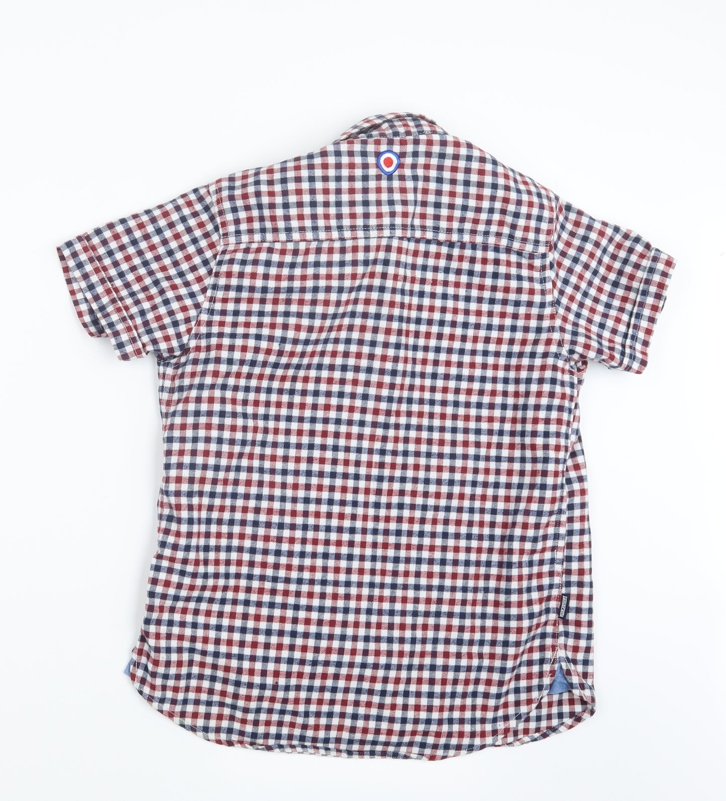 Lambretta Boys Red Check  Basic Button-Up Size 10-11 Years