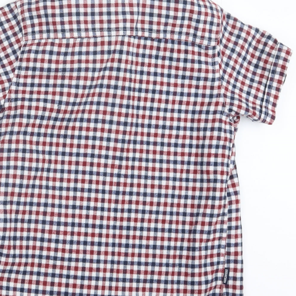 Lambretta Boys Red Check  Basic Button-Up Size 10-11 Years