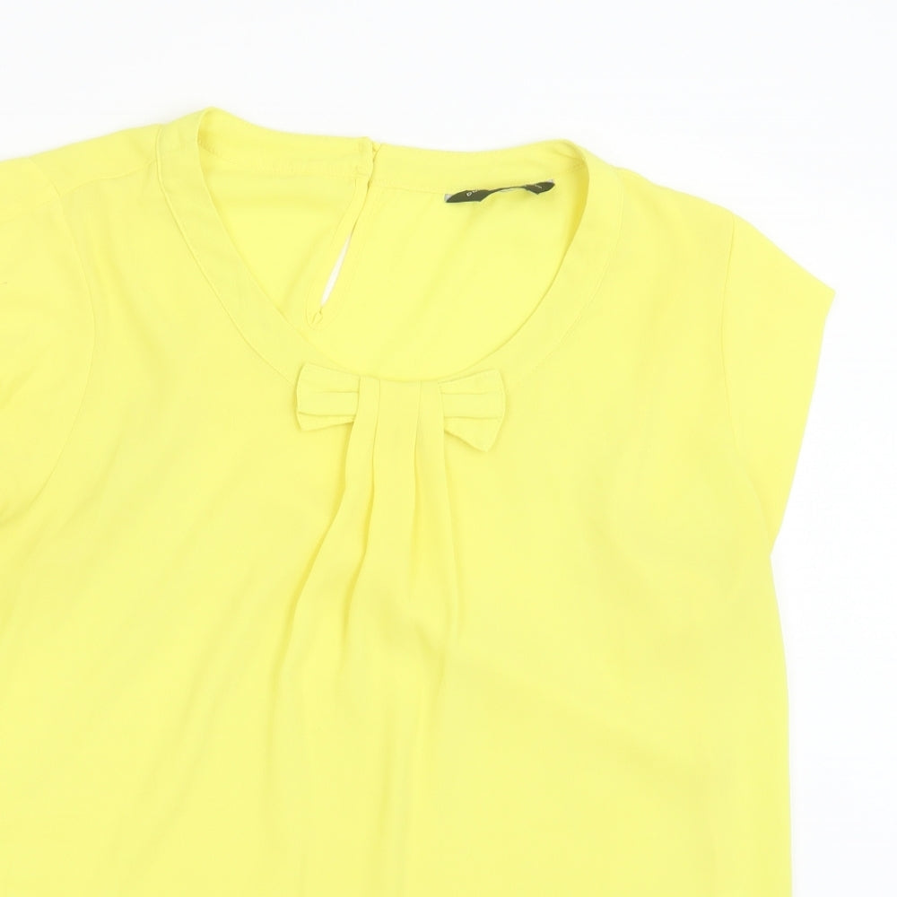 Dorothy Perkins Womens Yellow   Basic Blouse Size 16