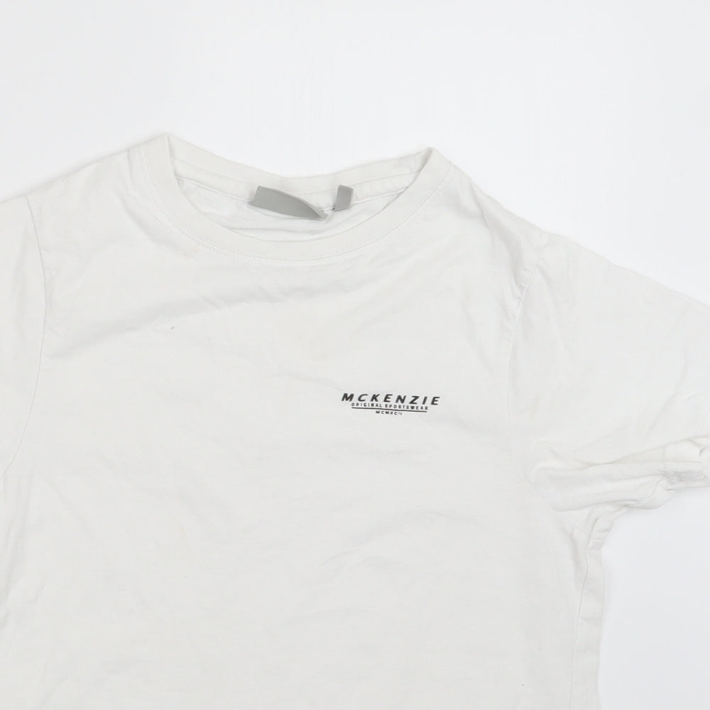 McKenzie Boys White   Basic T-Shirt Size 12-13 Years