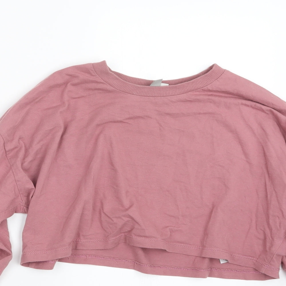 ASOS Womens Pink   Cropped T-Shirt Size 6