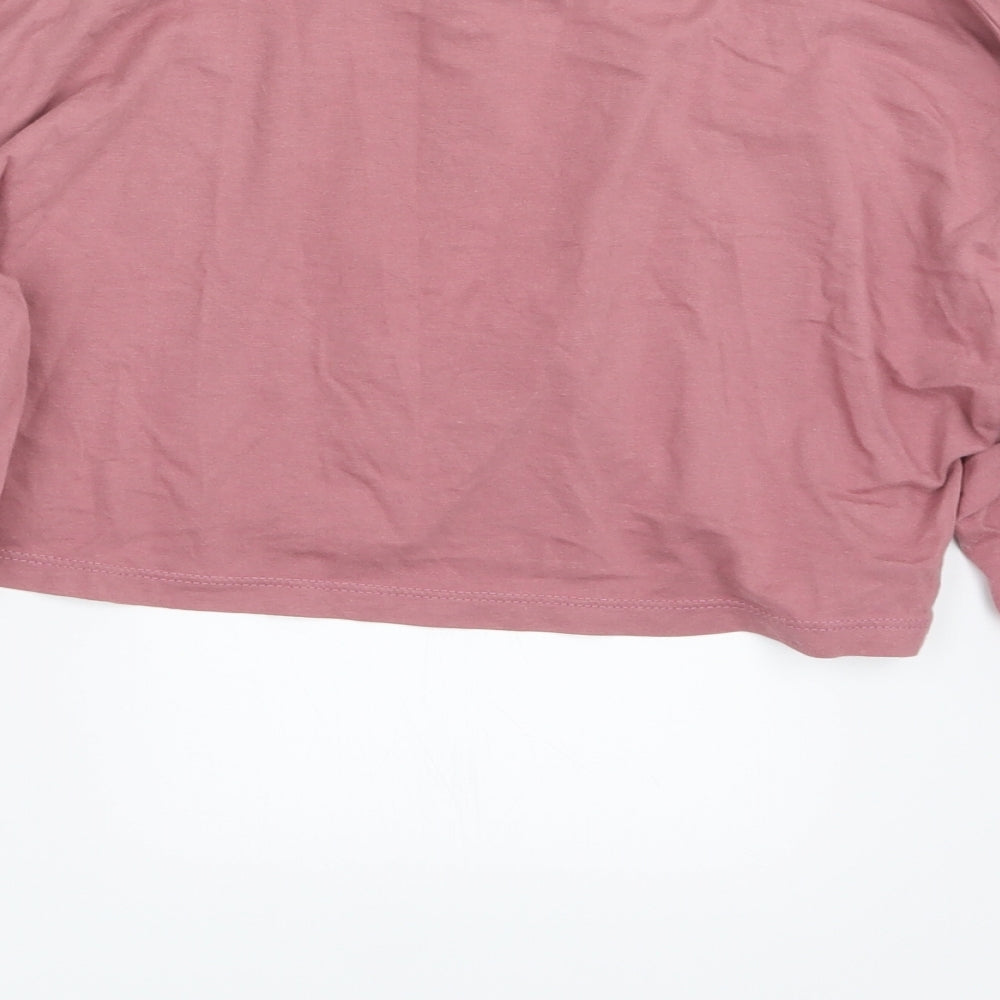 ASOS Womens Pink   Cropped T-Shirt Size 6