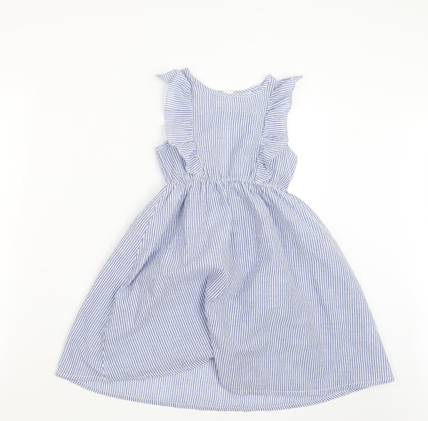 Pat Pat Girls Blue Striped  A-Line  Size 3-4 Years