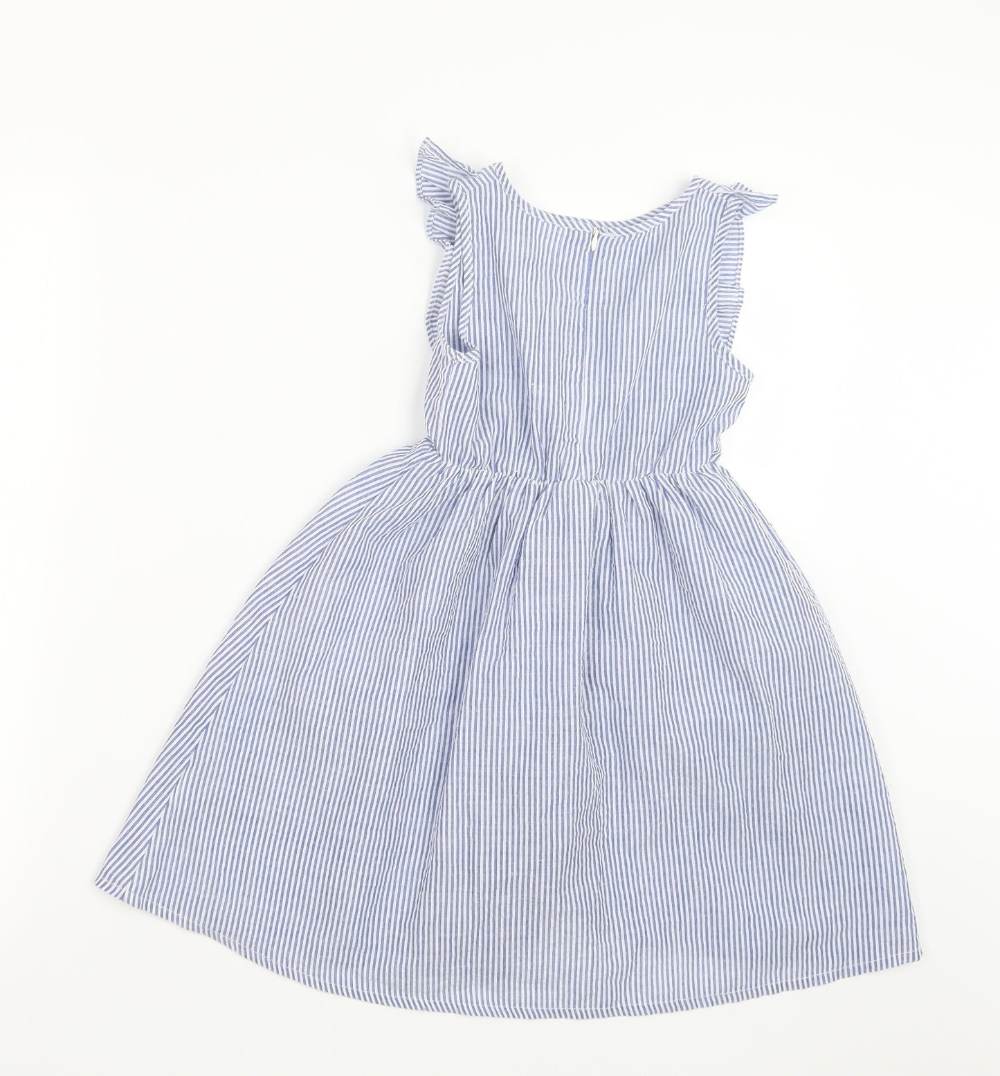 Pat Pat Girls Blue Striped  A-Line  Size 3-4 Years