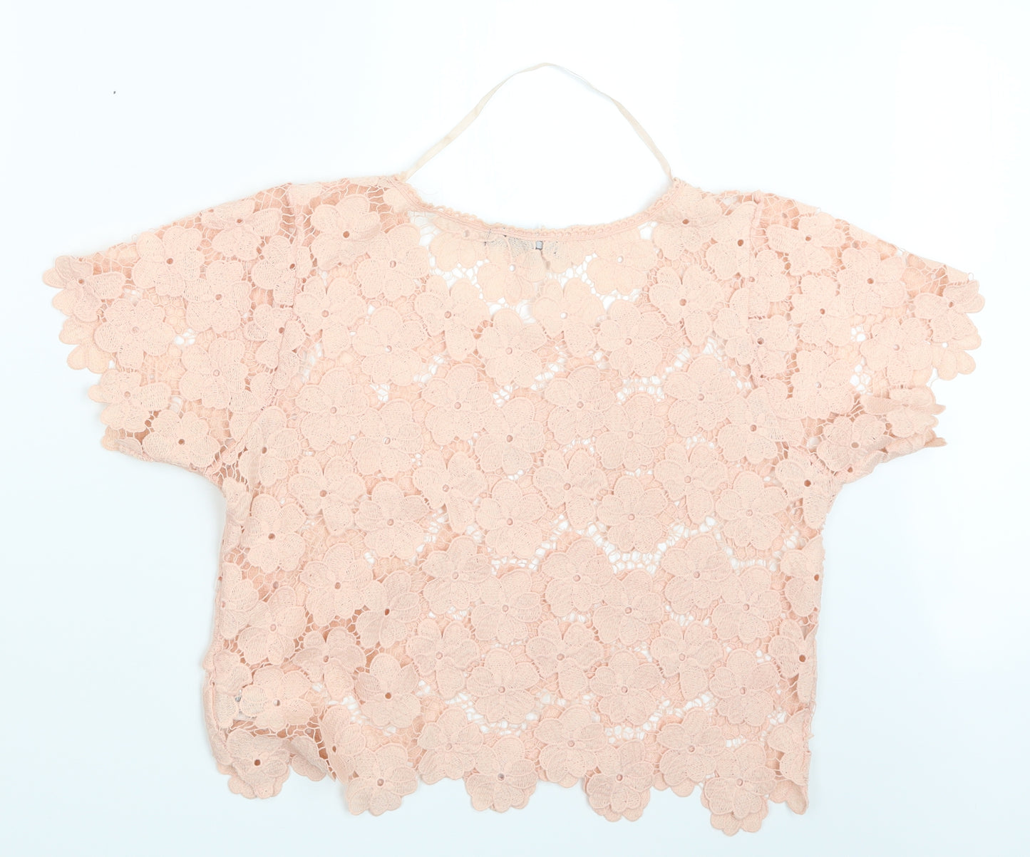 Atmosphere Womens Pink  Lace Basic Blouse Size 14