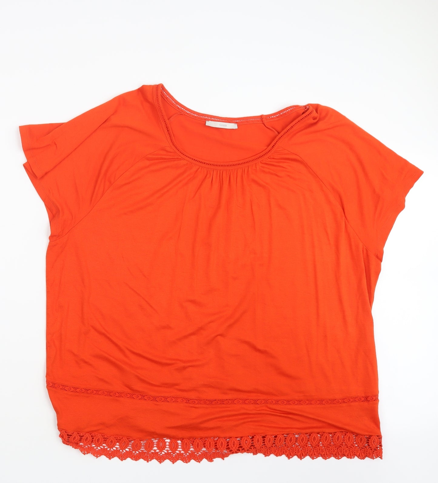 George Womens Orange   Basic T-Shirt Size 22