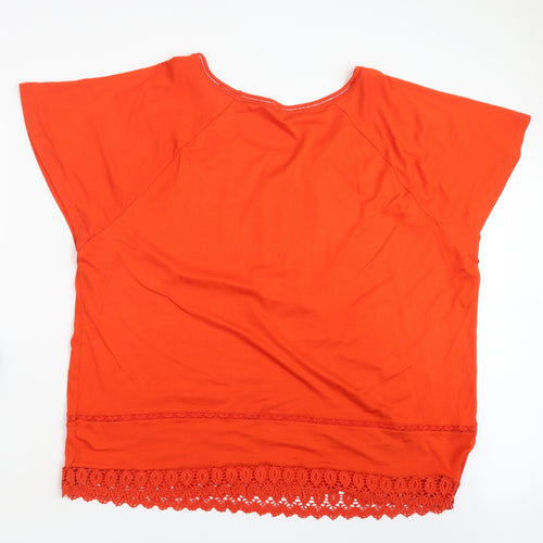 George Womens Orange   Basic T-Shirt Size 22
