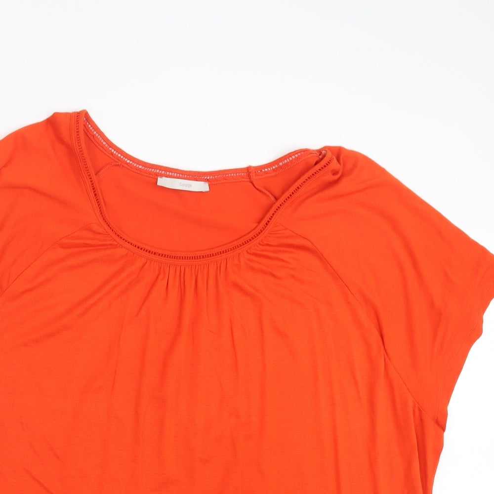 George Womens Orange   Basic T-Shirt Size 22
