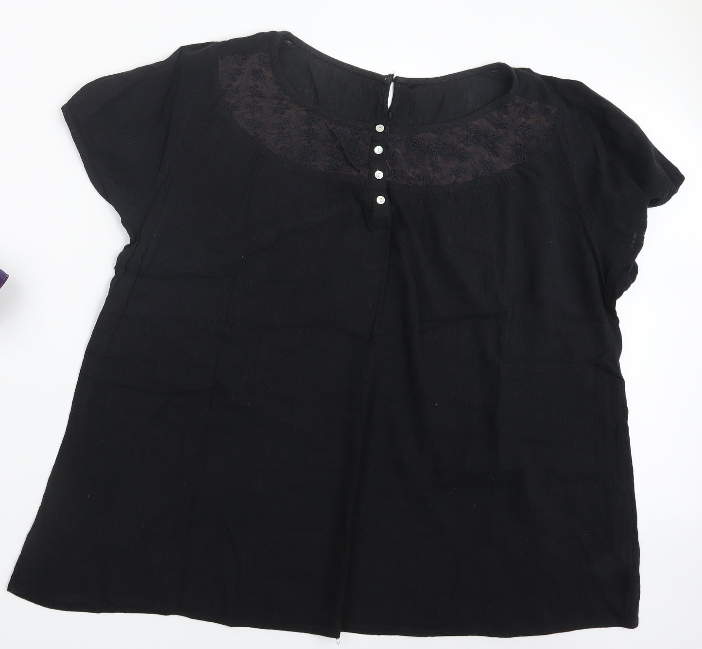 Preworn Womens Black   Basic T-Shirt Size 30