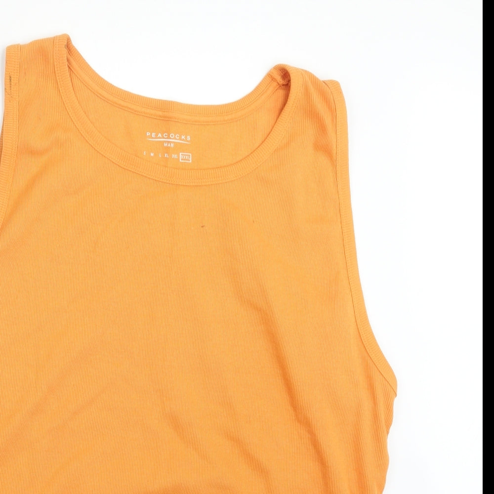 Peacocks Mens Orange    T-Shirt Size 3XL