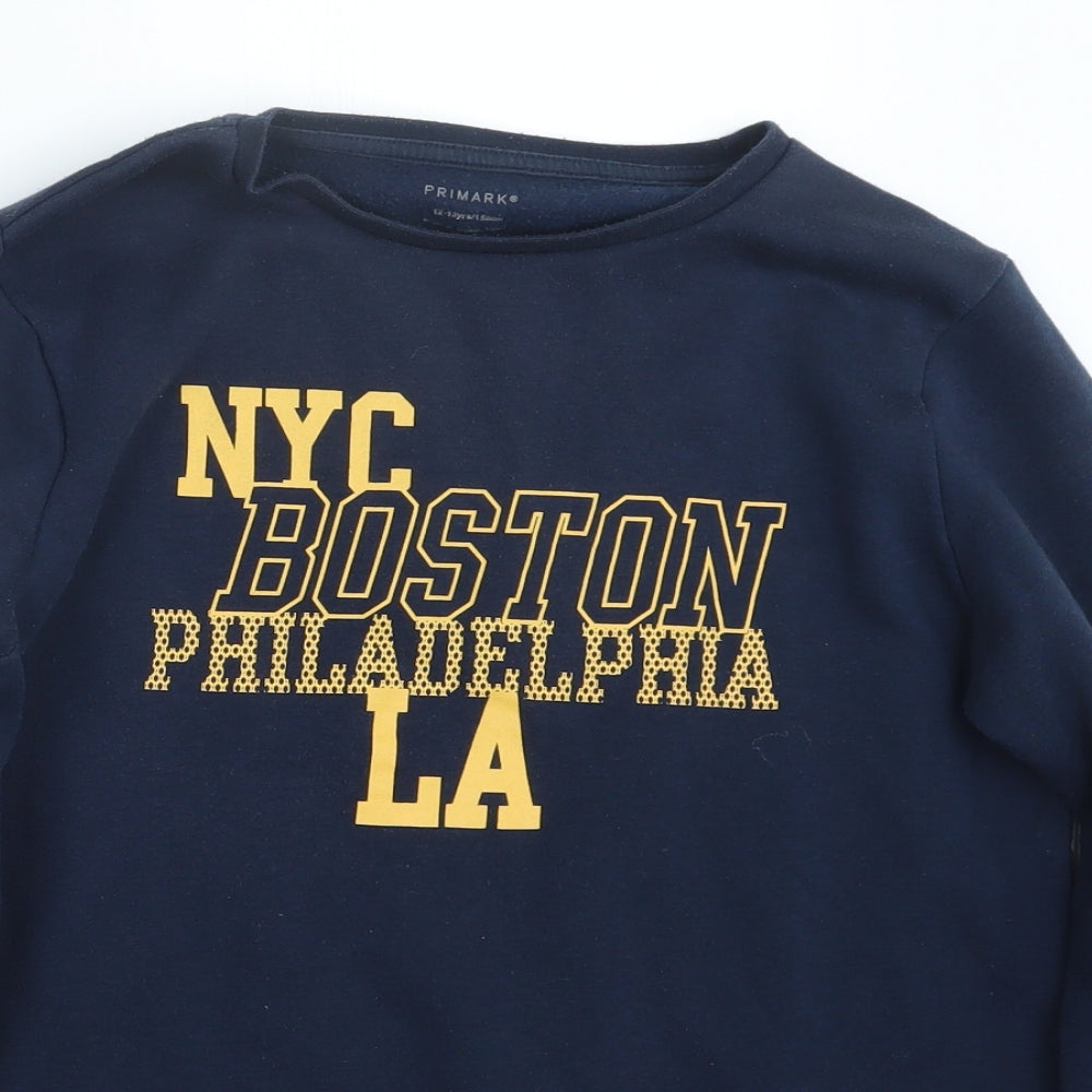 Primark Boys Blue   Pullover Jumper Size 12-13 Years