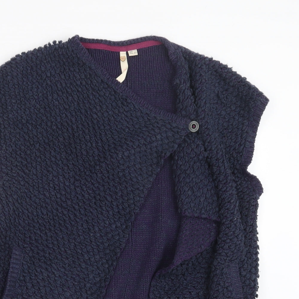 White Stuff Womens Blue  Knit Cardigan Jumper Size 12