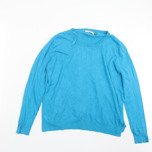 George Womens Blue  Knit Pullover Jumper Size 14