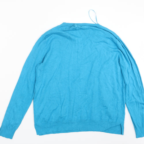 George Womens Blue  Knit Pullover Jumper Size 14