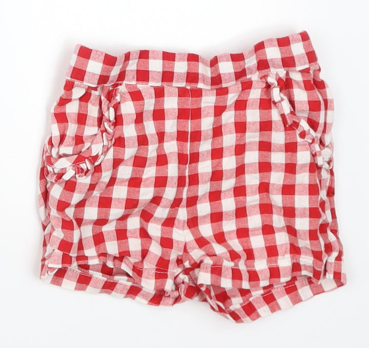 Nutmeg Girls Red Check Paperbag Shorts Size 2-3 Years