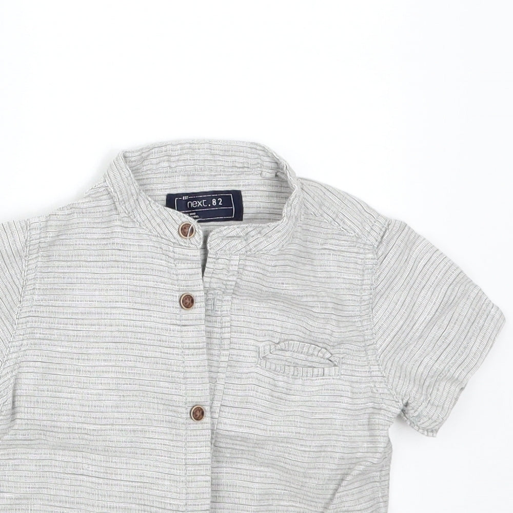 NEXT Boys Grey   Basic Button-Up Size 12-18 Months