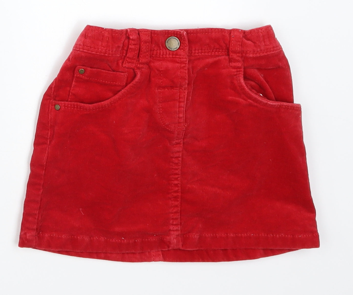 NEXT Girls Red  Corduroy A-Line Skirt Size 18-24 Months