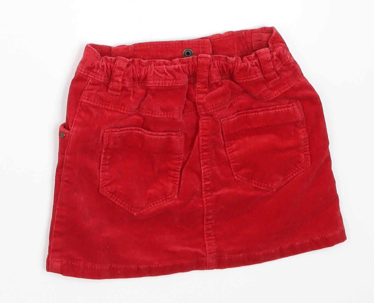 NEXT Girls Red  Corduroy A-Line Skirt Size 18-24 Months