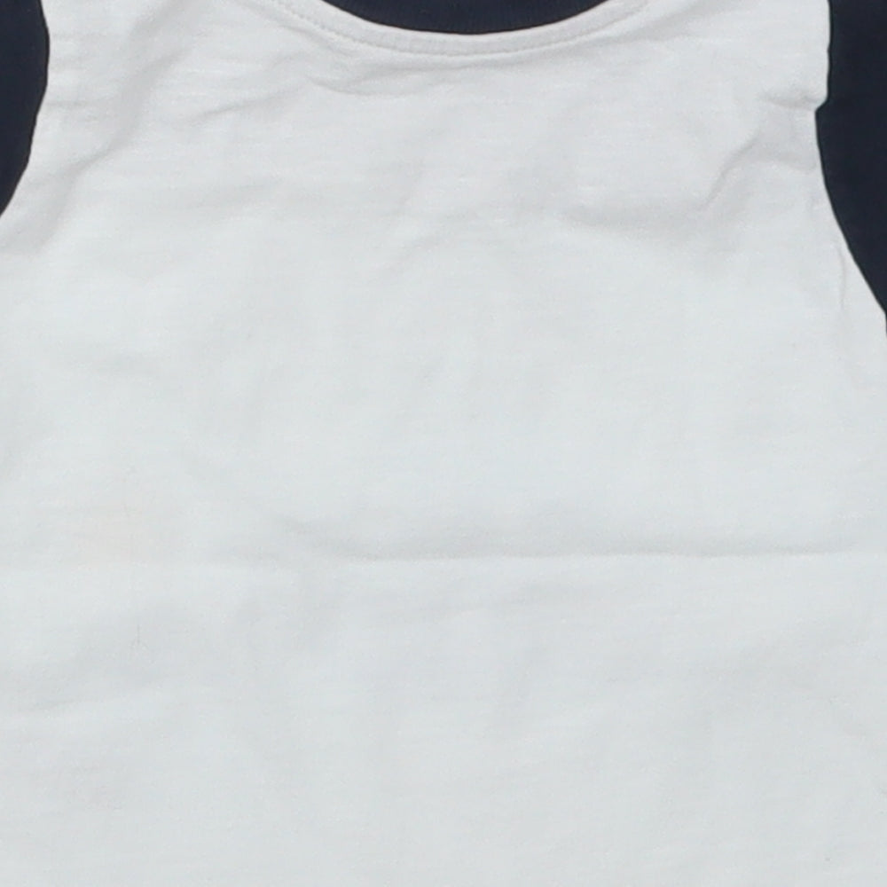 Nutmeg Boys White   Basic T-Shirt Size 6-9 Months  - Nana's Little Ray of Sunshine