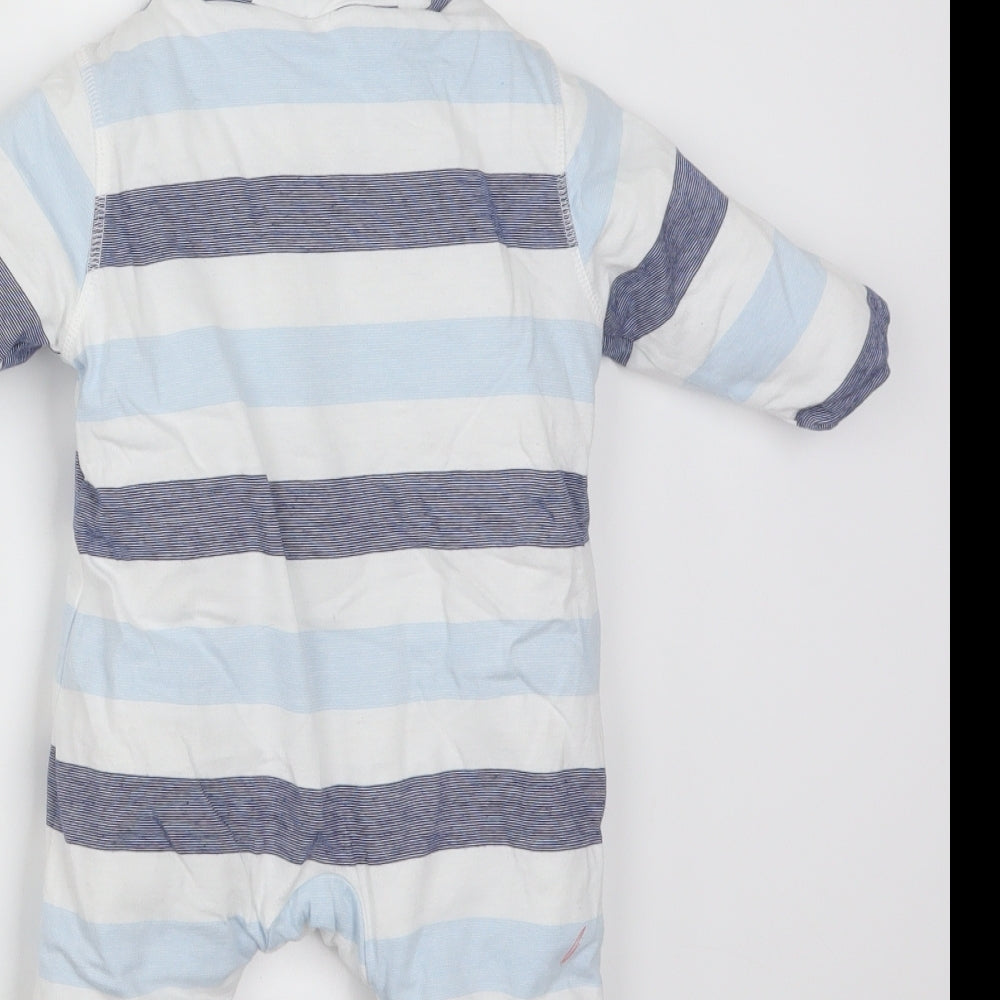 Mini Club Boys Blue Striped  Babydoll One Piece Size 3-6 Months