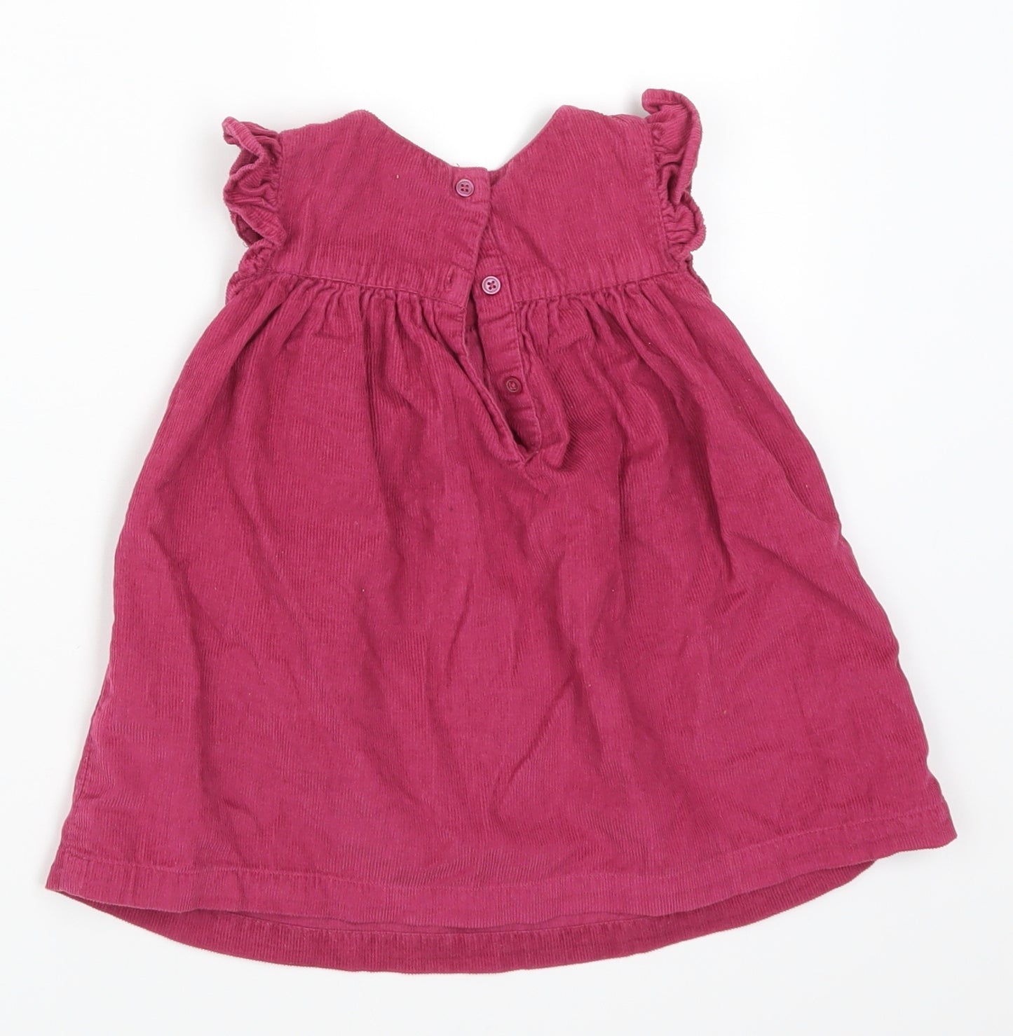 George Girls Pink Floral Corduroy Trapeze & Swing  Size 6-9 Months