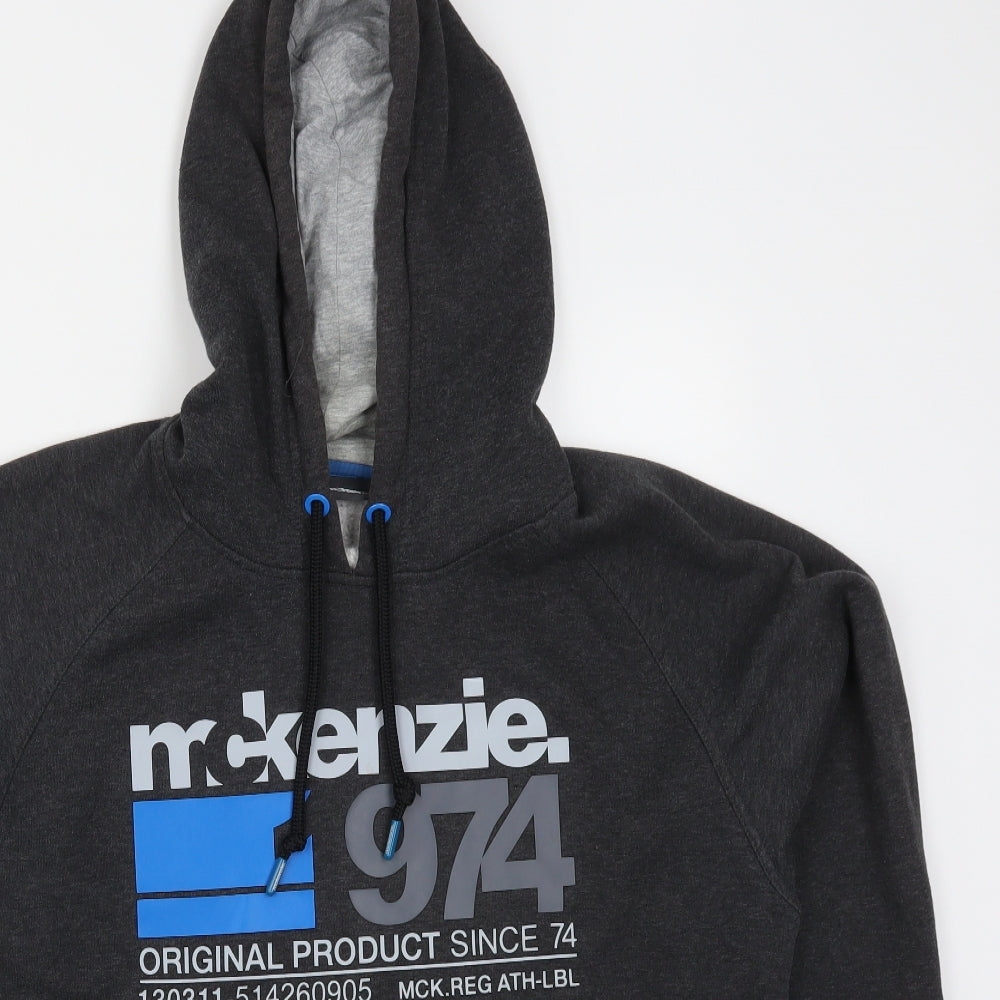 McKenzie Mens Grey   Pullover Hoodie Size M