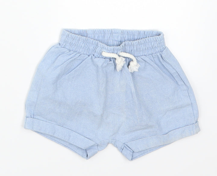 mamas & papas Baby Blue   Cropped Trousers Size 0-3 Months