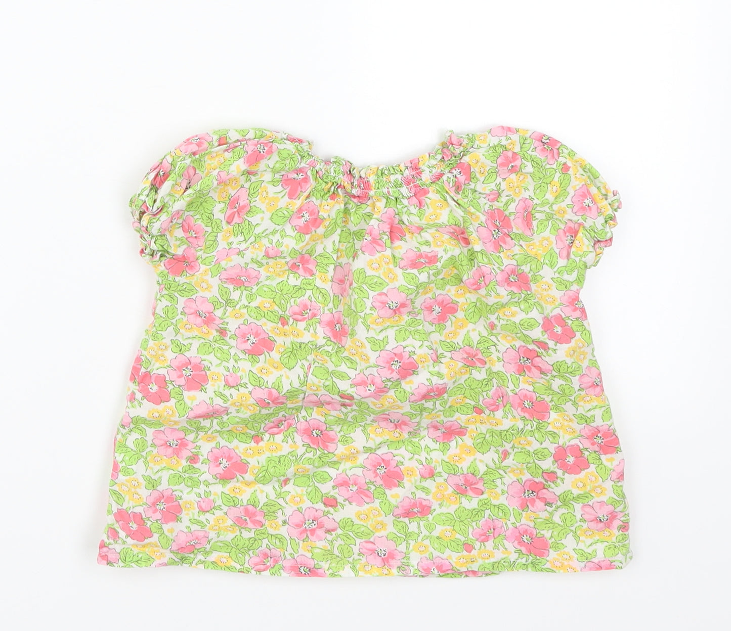 NEXT Girls Green Floral  Basic T-Shirt Size 2-3 Years  - Pink