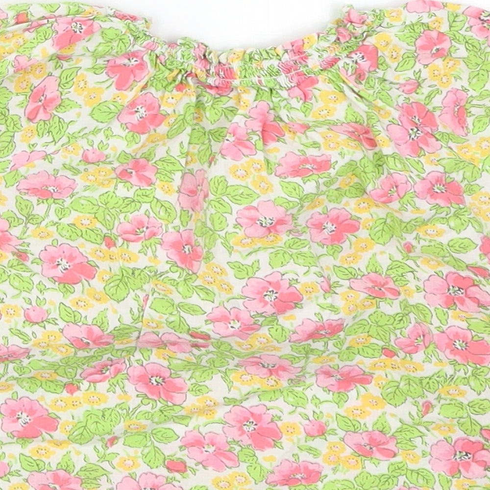 NEXT Girls Green Floral  Basic T-Shirt Size 2-3 Years  - Pink