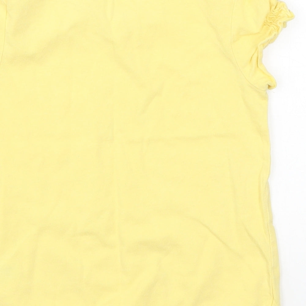 George Girls Yellow   Basic T-Shirt Size 3-4 Years